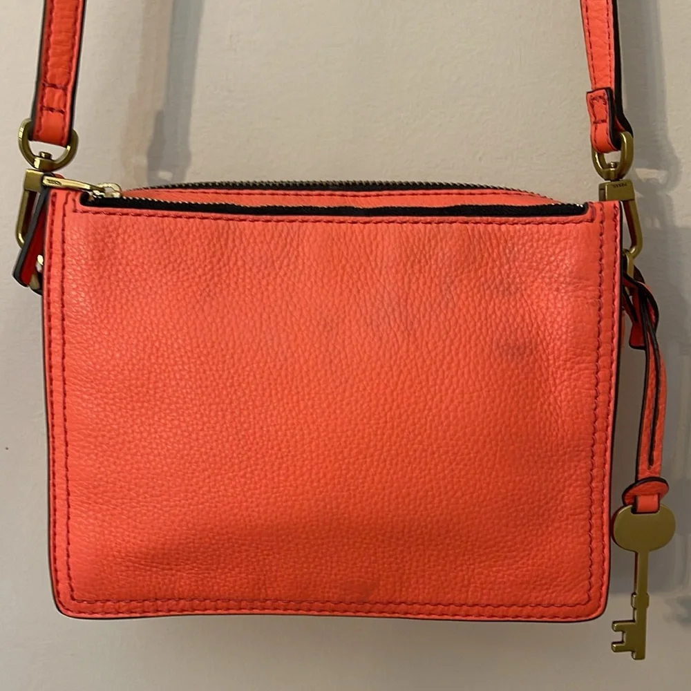 Fossil Women's Campbell Crossbody Bag Lava - Coral - Picture 16 of 17
